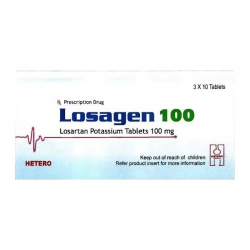 Thuốc tim mạch Hetero Losargen 100mg, Hộp 30 viên