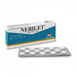 Thuốc tim mạch Nebilet - Nebivolol 5mg, Hộp 14 viên