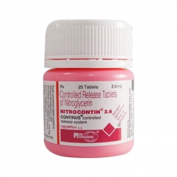 Thuốc tim mạch Nitrocontin 2,6mg, Chai 25 viên