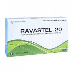 Ravastel 20 Davipharm 3 vỉ x 10 viên – Thuốc trị rối loạn lipid máu