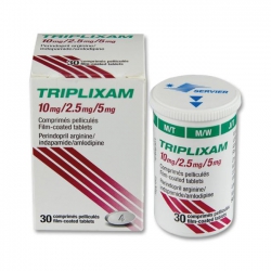 Thuốc tim mạch Triplixam 10mg/2.5mg/5mg, Hộp 1 lọ x 30 viên