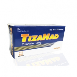 Thuốc TizaNad Nadyphar, Tizanidin 2mg, Hộp 100 viên