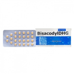 Thuốc trị táo bón Bisacodyl DHG 5mg, Hộp 4 vỉ x 25 viên