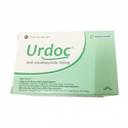 Thuốc Urdoc 300, Acid ursodeoxycholic 300mg, Hộp 80 viên