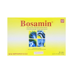 Thuốc xương khớp Bosamin Glucosamine sulfate 500mg, Hộp 6 vỉ x 15 viên