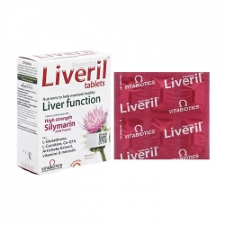 Tpbvsk bổ gan Vitabiotics Liveril Tablets, Hộp 30 viên