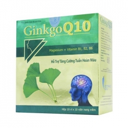 Tpbvsk bổ não Isopharco Ginkgo Q10, Hộp 100 viên