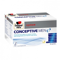 Tpbvsk giúp cải thiện chất lượng tinh trùng Doppelherz System Conceptive Men, Hộp 30 gói