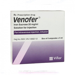 Thuốc Venofer 100mg/5ml, Hộp 5 ống x 5ml