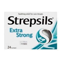 Viên ngậm Strepsils Cool Extra Strong, Hộp 24 Viên