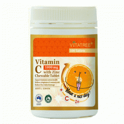 Viên nhai bổ sung Vitamin C & Kẽm Vitamin C 1000 mg with Zinc 100 viên