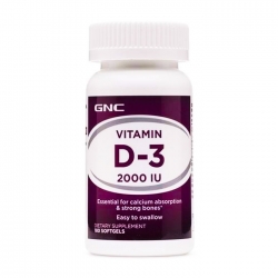 Viên uống bổ xương GNC Vitamin D-3 2000IU 180 viên