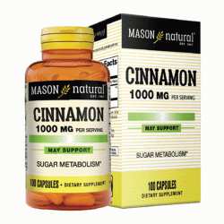 Mason Natural Cinnamon 1000mg, Chai 100 viên