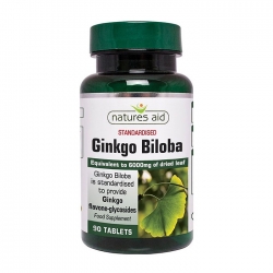 Viên uống hỗ trợ tuần hoàn máu não Natures Aid Ginkgo Biloba 6000mg 90 Viên