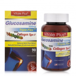 Xương khớp Vitale Plus Glucosamine 1500mg Triple-Flex Collagen Type II, Chai 90 viên