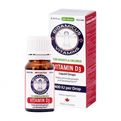 Vitamin D3 Bioamicus 10.3ml - Nhỏ giọt bổ xương cho trẻ