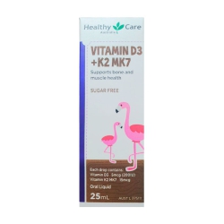 Vitamin D3+k2 MK7 Healthy Care 25ml - Hỗ trợ tăng chiều cao cho bé
