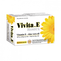 Tpbvsk Vitamin E giúp chống Oxy hóa và làm đẹp da Vivita.e Rostex, Hộp 30 viên