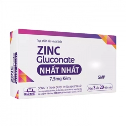 Zinc Gluconate Nhất Nhất 3 vỉ x 20 viên - Bổ sung kẽm, tăng đề kháng