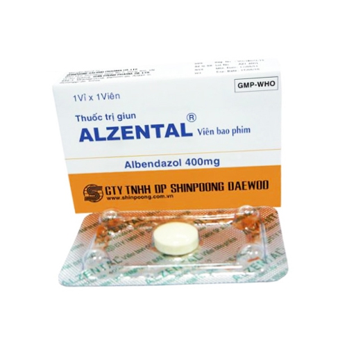 Thuốc Alzental, Albedazole 400mg Shinpoong, Hộp 01 viên