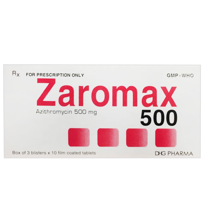 Thuốc Azithromycin 500mg DHG, Hộp 30 viên