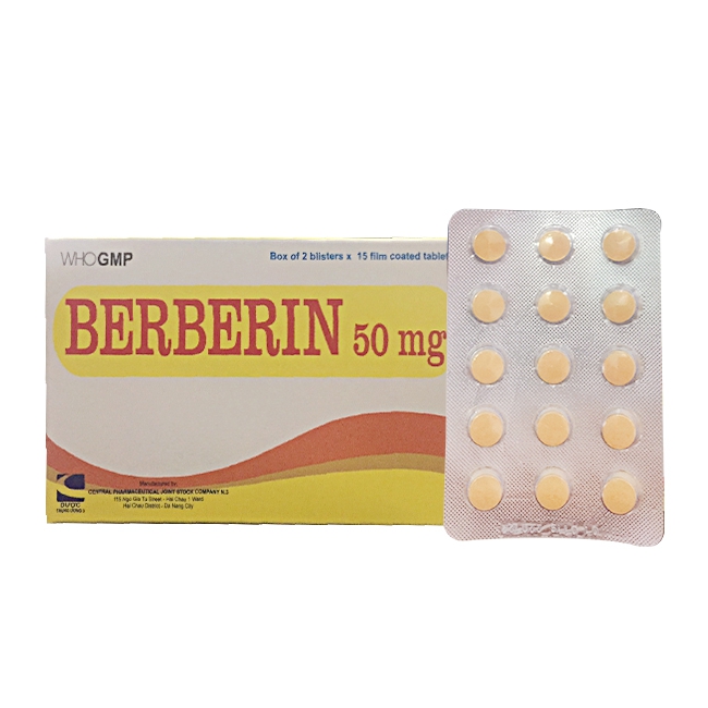 Thuốc Berberin 50mg TW3, Hộp 30 viên