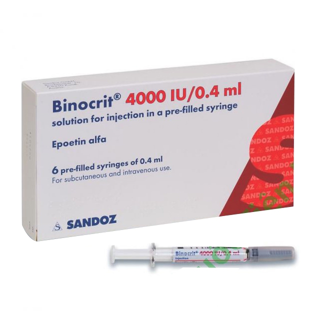Thuốc Binocrit 4,000 IU/0.4ml, Hộp 6 bơm tiêm