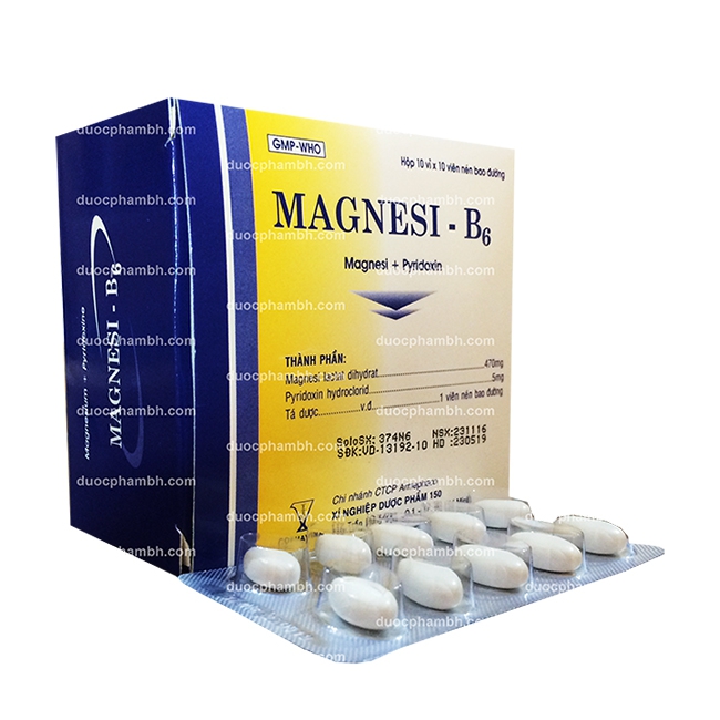 Thuốc bổ sung MAGNESI-B6 - Magnesium lactate dihydrate 470mg