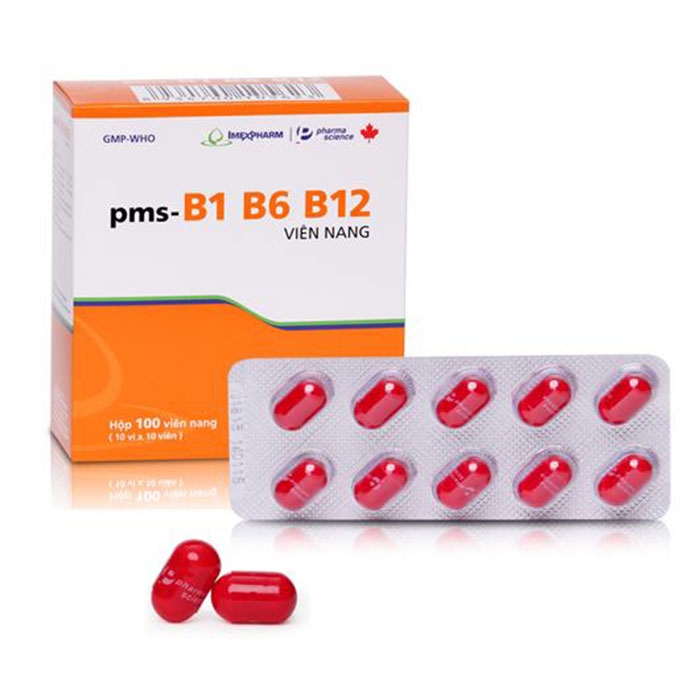 Thuốc bổ sung Vitamin nhóm B Imexpharm B1 B6 B12, Hộp 100 viên