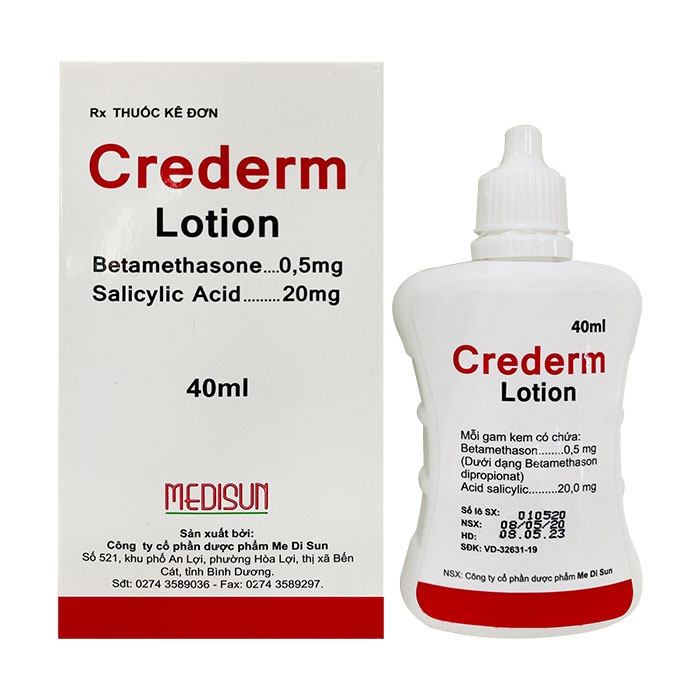 Thuốc bôi điều trị các bệnh ngoài da Medisun Crederm Lotion 40ml