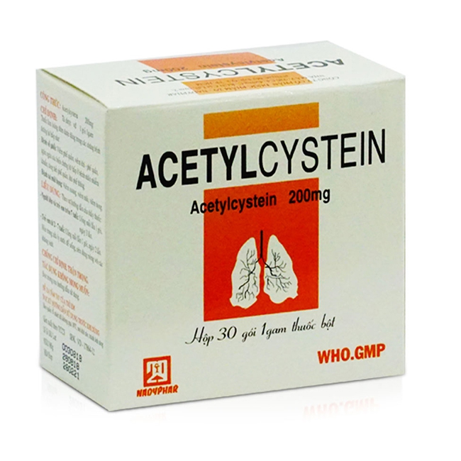 Thuốc bột Nadyphar Acetylcystein 200mg , 30 gói