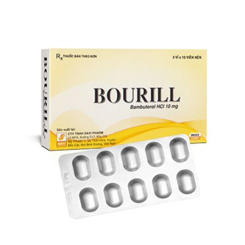 Thuốc Bourill - Bambuterol HCl 10mg | Hộp 3 vỉ x 10 viên