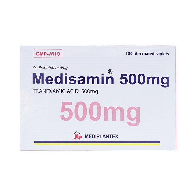 Thuốc cầm máu Medisamin 500Mg | Hộp 10 Vỉ x 10 Viên