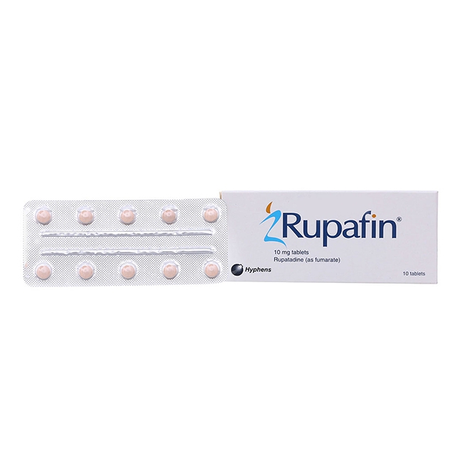 Thuốc chống dị ứng Rupafin 10mg, Hộp 10 viên