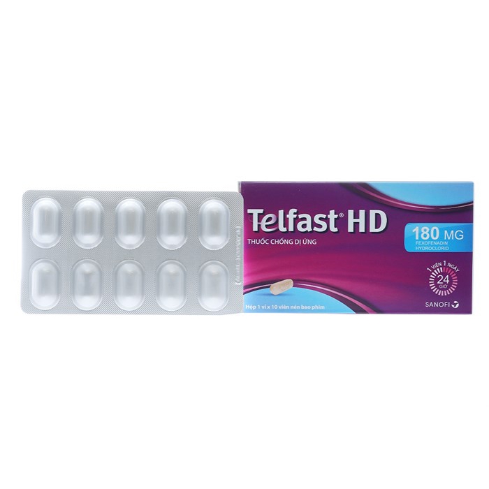 Thuốc chống dị ứng Telfast HD 180mg | Hộp 10 viên