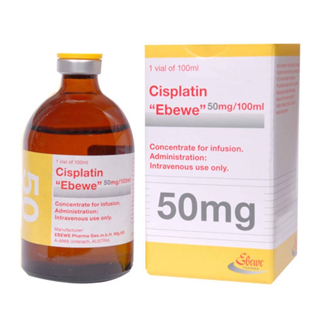 Thuốc Cisplatin Ebewe 50mg/100ml