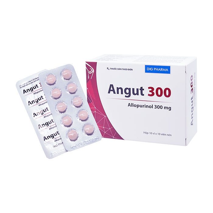 Thuốc DHG Angut 300 Allopurinol 300mg, Hộp 100 viên