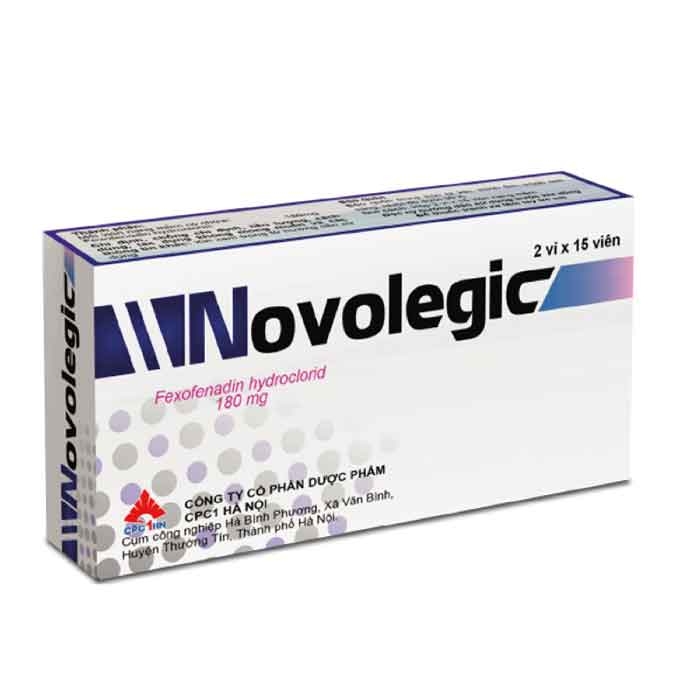Thuốc dị ứng Novocare Novolegic 180mg, Hộp 30 viên