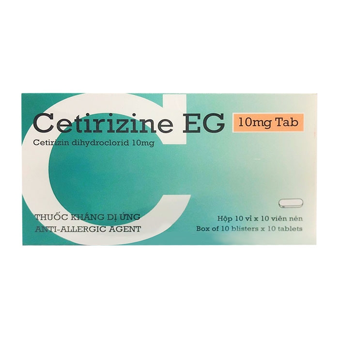 Thuốc dị ứng PMP Cetirizine EG 10mg