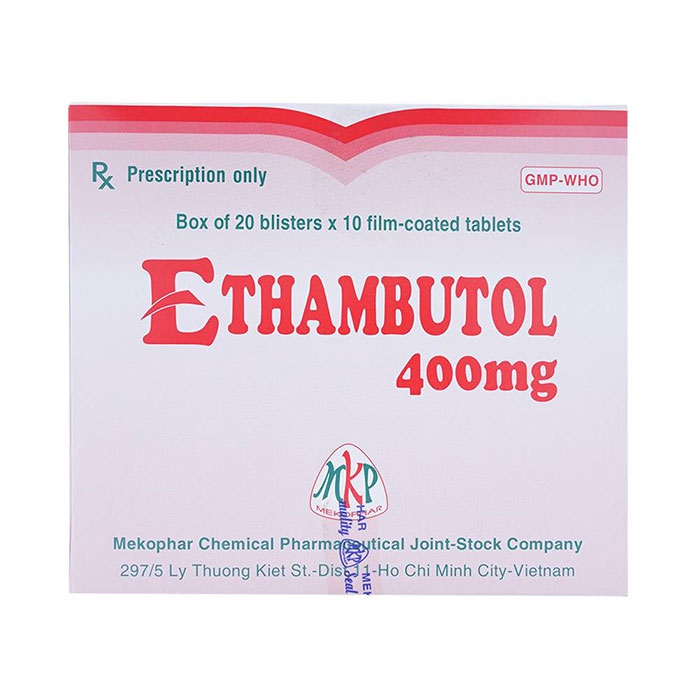 Thuốc điều trị lao MKP Ethambutol 400mg 200 viên