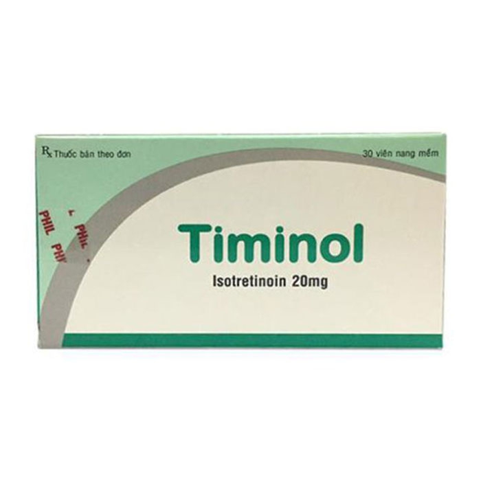 Thuốc điều trị mụn trứng cá Timinol 20mg, Hộp 30 viên