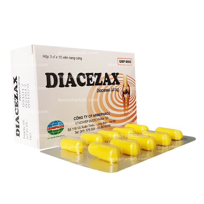 Thuốc điều trị thoái hóa khớp DIACEZAX - Diacerein 50mg