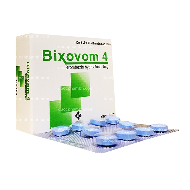 Thuốc đường hô hấp BIXOVOM 4 - Bromhexin hydroclorid 4mg