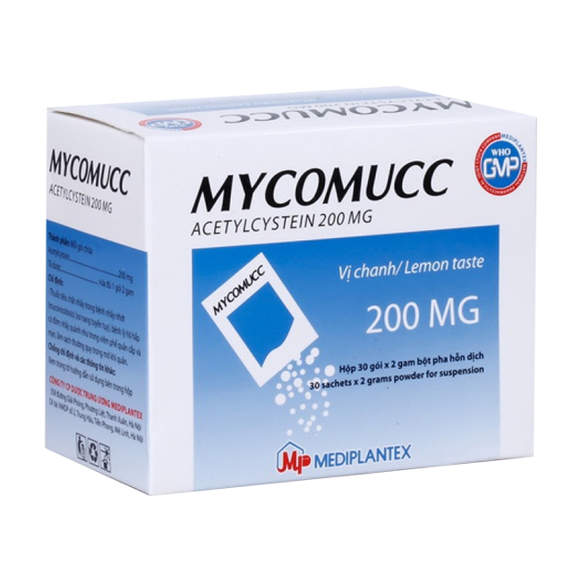 Thuốc đường hô hấp Mycomucc | Hộp 30 gói x 2 gram