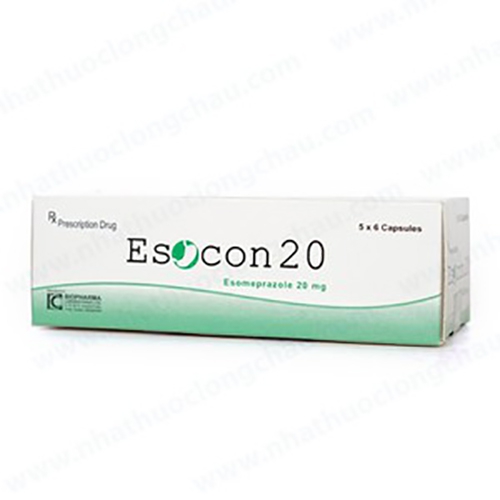 Thuốc Esocon 20, Esomeprazole 20mg, Hộp 30 viên