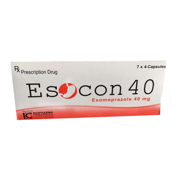 Thuốc Esocon 40, Esomeprazole 40mg, Hộp 28 viên
