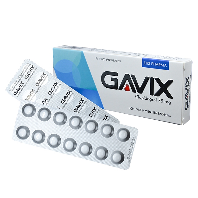 Thuốc Gavix 75mg DHG, Hộp 14 viên
