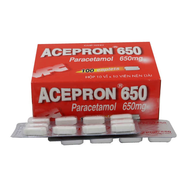 VPC Acepron 650mg, Hộp 100 viên