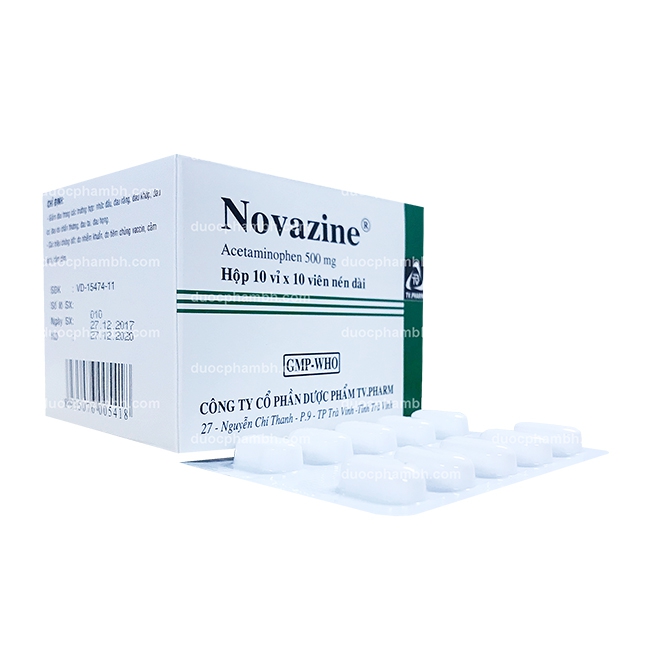Thuốc giảm đau hạ sốt NOVAZINE - Acetaminophen 500mg