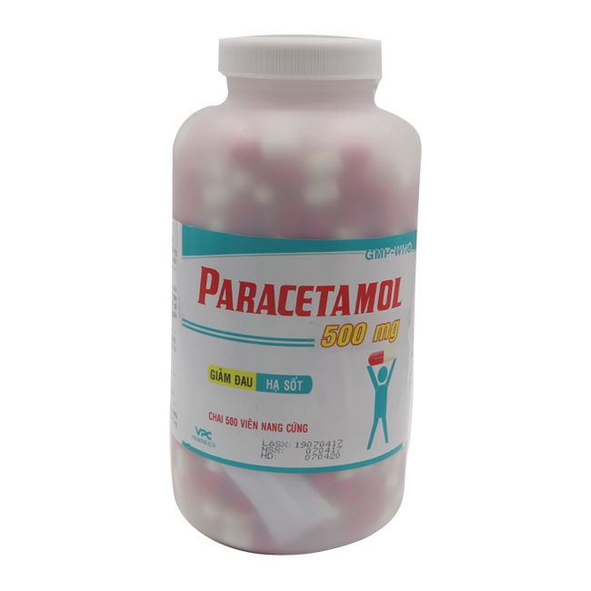 VPC Paracetamol 500mg, Hộp 200 viên